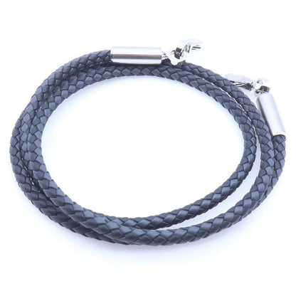 Hermes Bandouliere Intrecciato Shoulder Strap Silver Gray