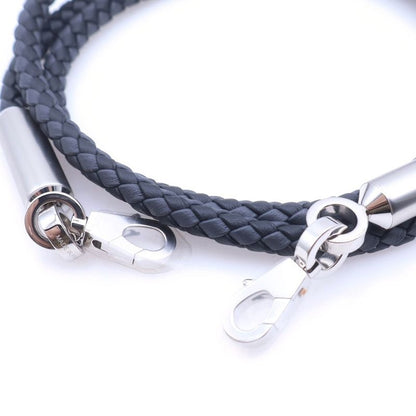 Hermes Bandouliere Intrecciato Shoulder Strap Silver Gray