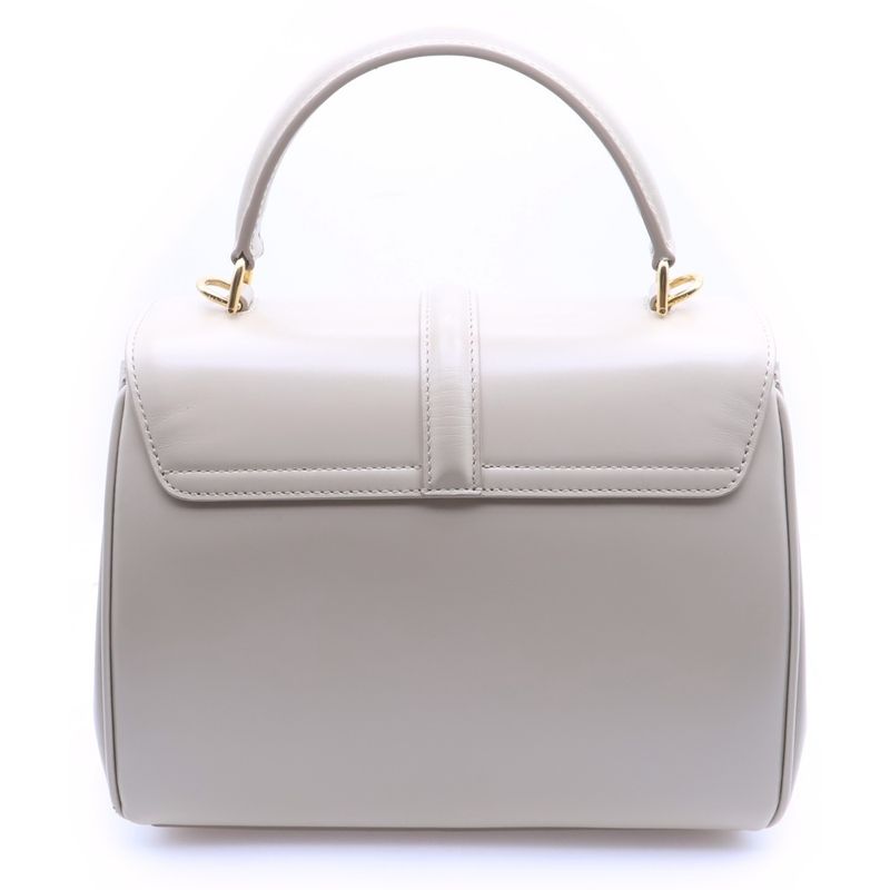 Celine Small 16 Seeds 2-Way Shoulder Bag Ivory Calfskin Gold