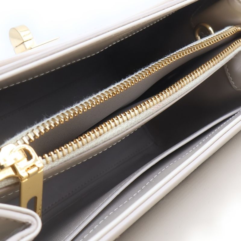 Celine Small 16 Seeds 2-Way Shoulder Bag Ivory Calfskin Gold