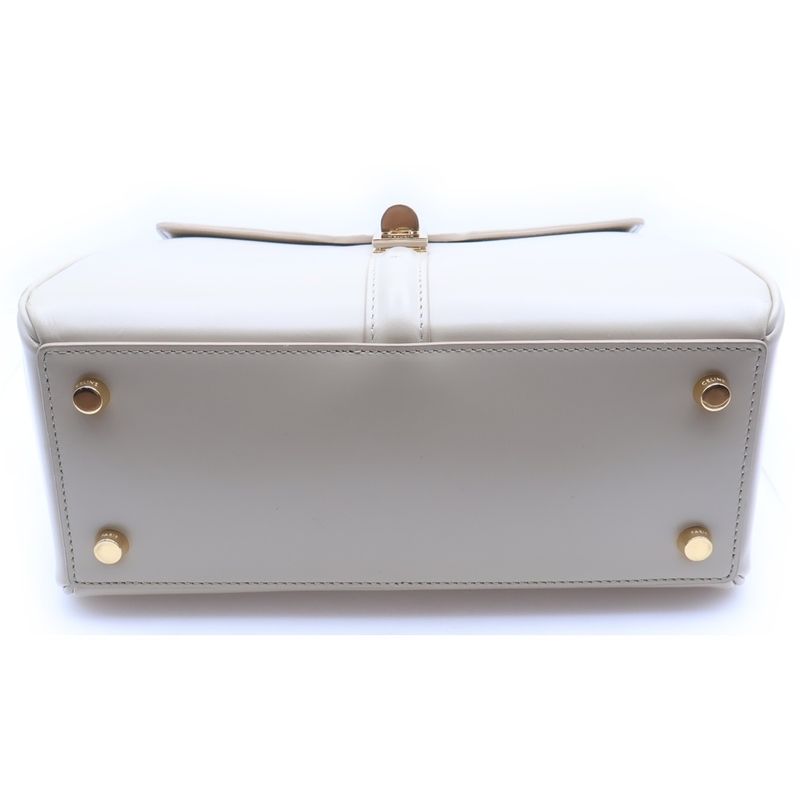 Celine Small 16 Seeds 2-Way Shoulder Bag Ivory Calfskin Gold