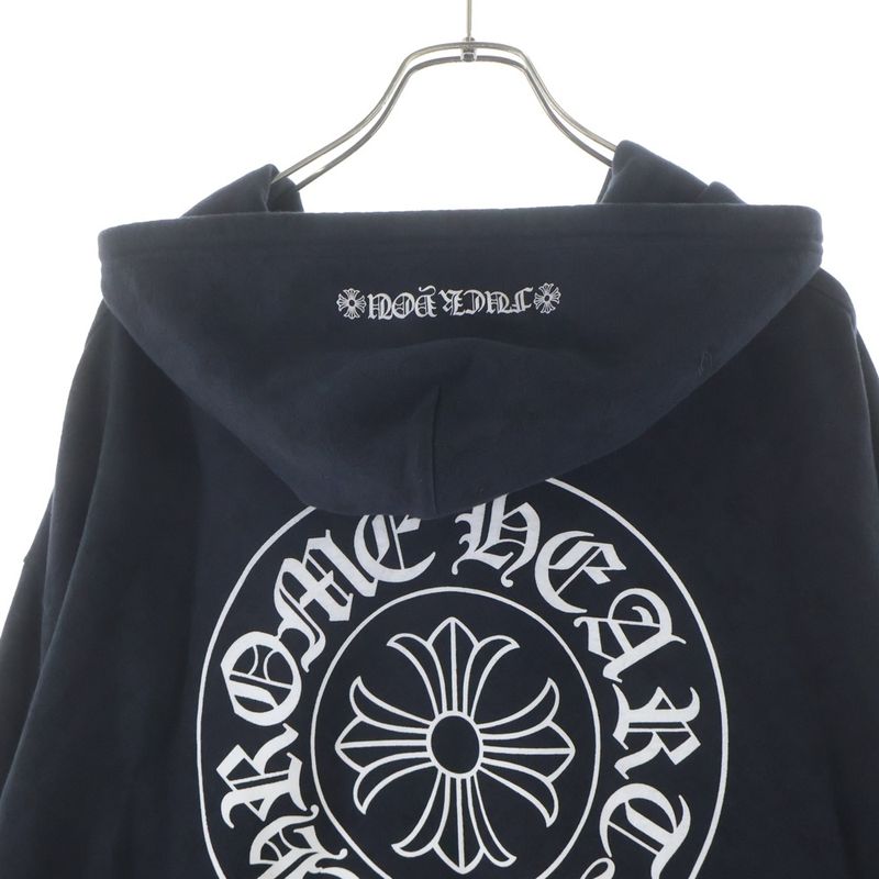 Chrome Hearts Sweatshirt HD Zip CH Plus All Over Pattern Backhoe Splint Zip