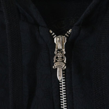 Chrome Hearts Sweatshirt HD Zip CH Plus All Over Pattern Backhoe Splint Zip