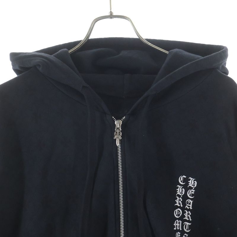 Chrome Hearts Sweatshirt HD Zip CH Plus All Over Pattern Backhoe Splint Zip