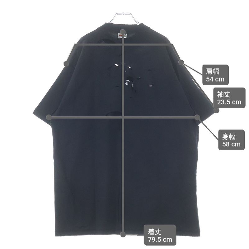 Balenciaga Destroy Inside Out T-Shirt Out Oversize Short Sleeve Black