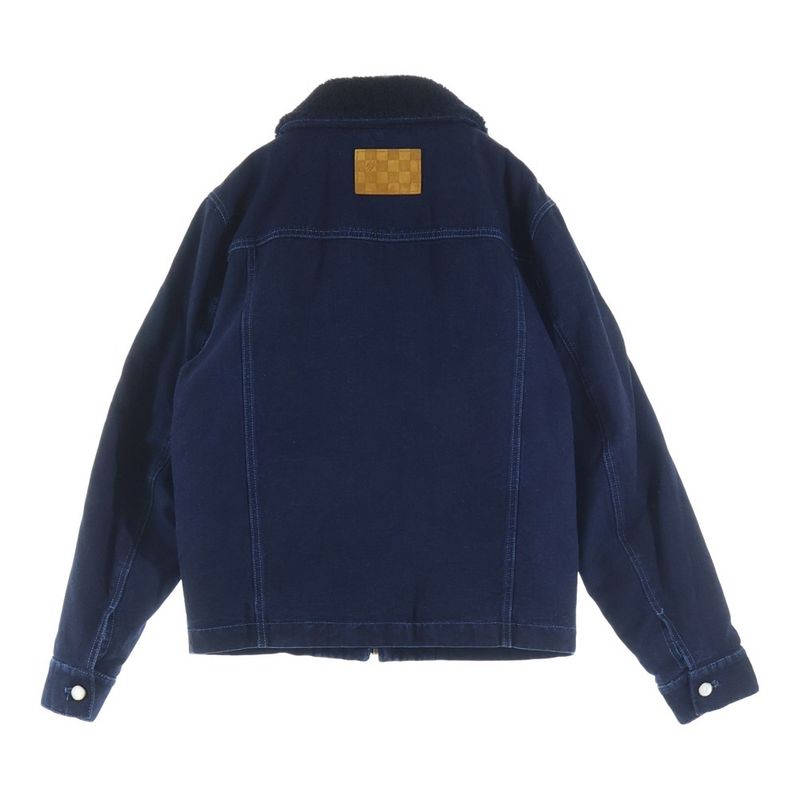 Louis Vuitton Wintari Lining Monogram Workwear Denim Jacket Blue