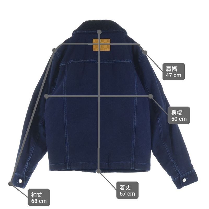 Louis Vuitton Wintari Lining Monogram Workwear Denim Jacket Blue