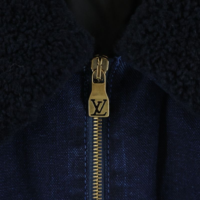 Louis Vuitton Wintari Lining Monogram Workwear Denim Jacket Blue