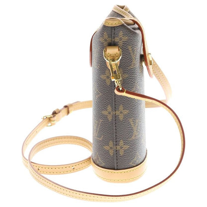 Louis Vuitton Fold Pouch Mini Shoulder Bag Brown Leather Gold