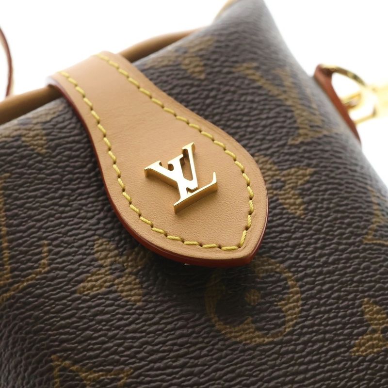 Louis Vuitton Fold Pouch Mini Shoulder Bag Brown Leather Gold