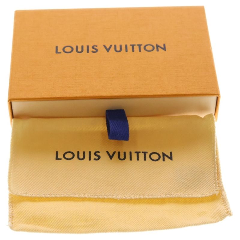 Louis Vuitton Monogram Porte Cles Round Key Holder Bag Charm White Leather