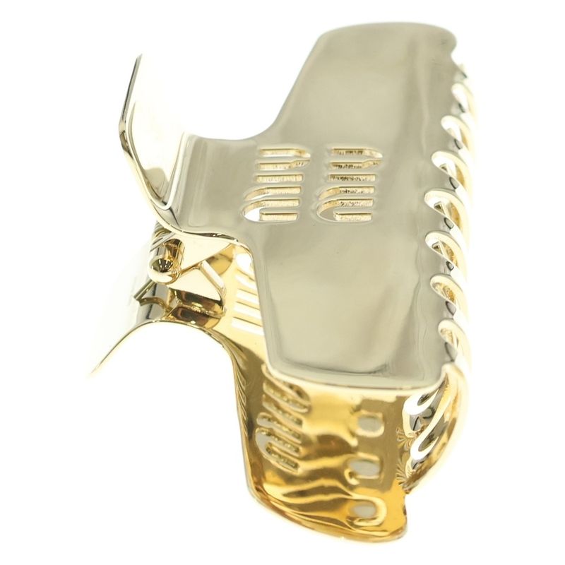 Miu Miu Logo Metal Claw Hair Clip Gold