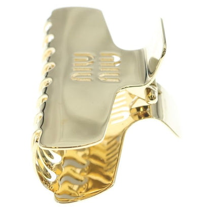 Miu Miu Logo Metal Claw Hair Clip Gold