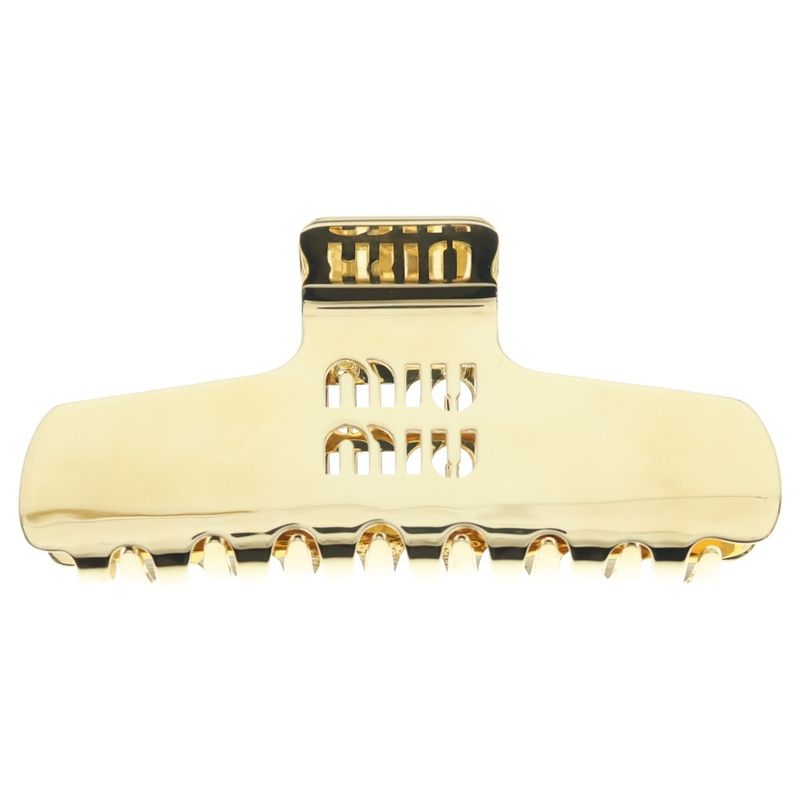 Miu Miu Logo Metal Claw Hair Clip Gold