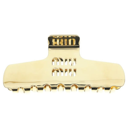 Miu Miu Logo Metal Claw Hair Clip Gold
