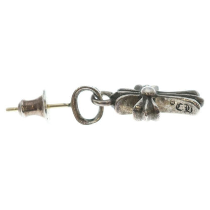 Chrome Hearts Bby Pprchn Baby Fat Cross Drop Earrings Silver