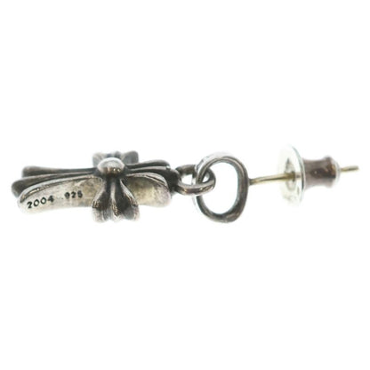 Chrome Hearts Bby Pprchn Baby Fat Cross Drop Earrings Silver