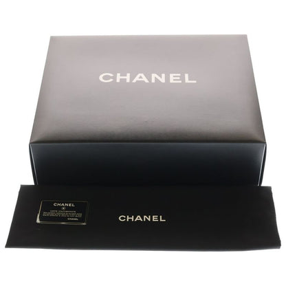 Chanel CC Logo Patent Leather Chain Hand Bag Silver Pink