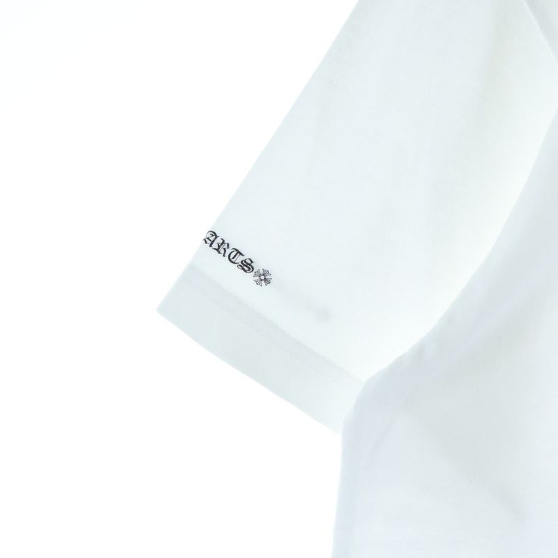 Chrome Hearts Vertical Logo Tee Double Sided Print Crew Neck Short Sleeve