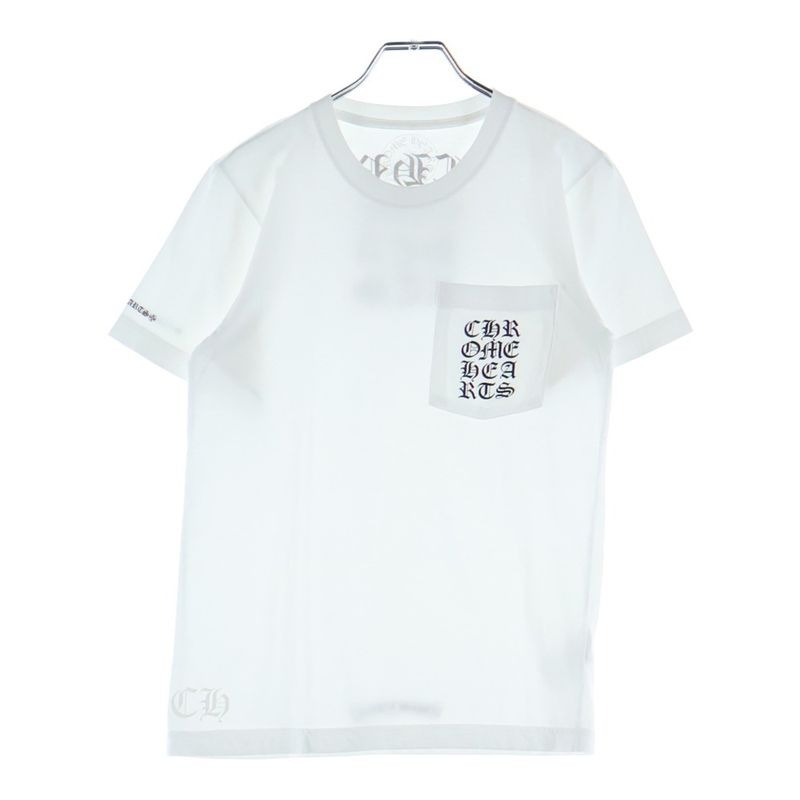 Chrome Hearts Vertical Logo Tee Double Sided Print Crew Neck Short Sleeve