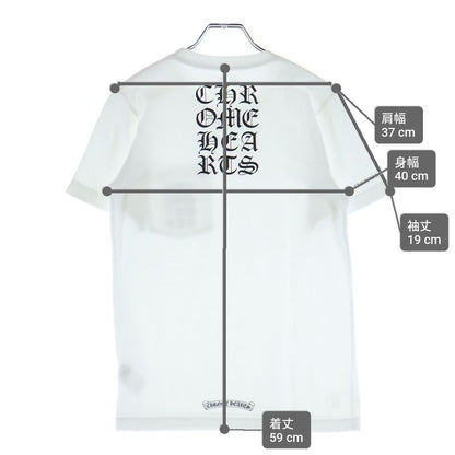 Chrome Hearts Vertical Logo Tee Double Sided Print Crew Neck Short Sleeve