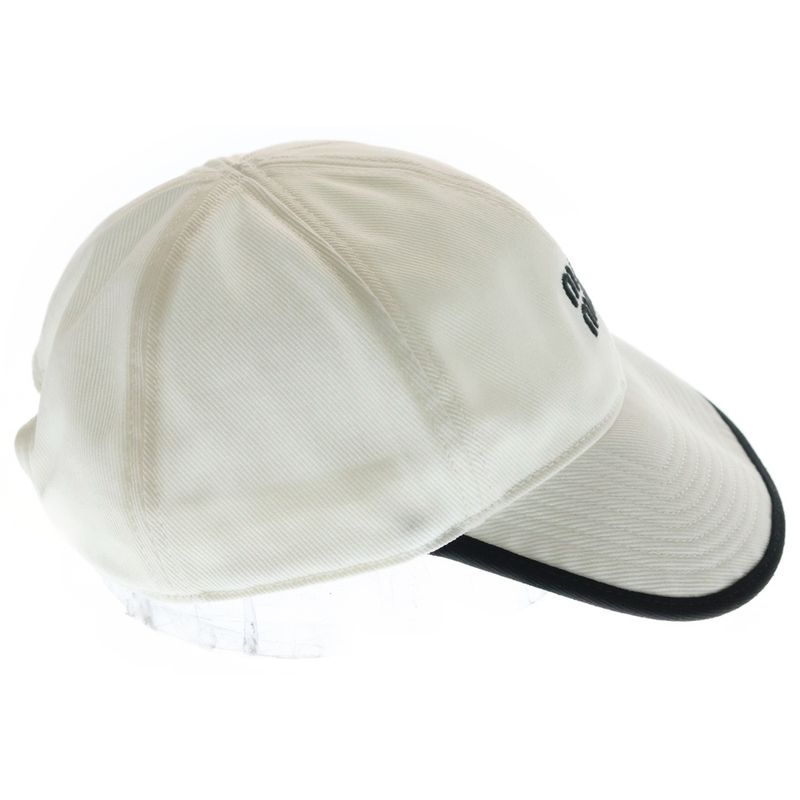 Miu Miu Front Logo Baseball Drill Cap White Hat