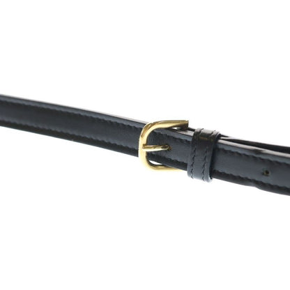 Celine CC Charm Small Shoulder Bag Pochette Black Leather Gold