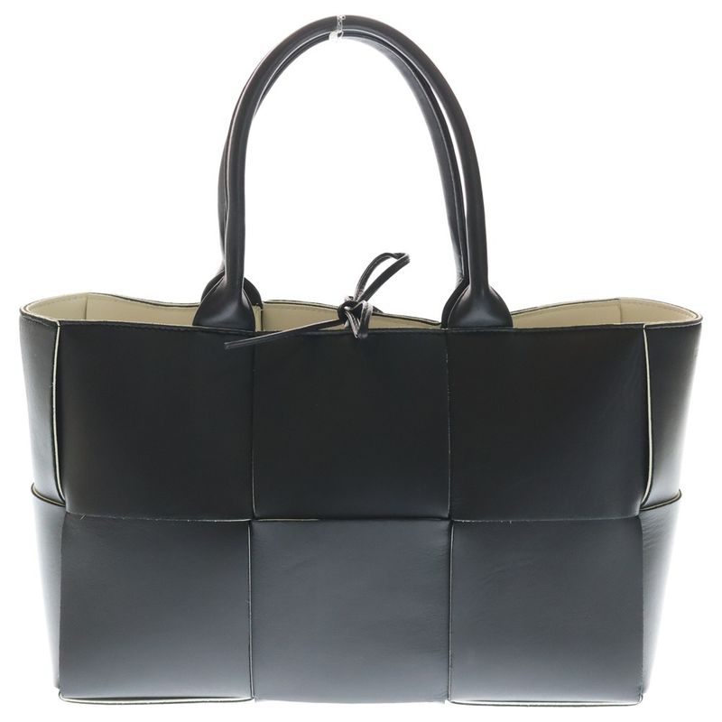 Bottega Veneta Small Arcotto Bag Handbag Black Leather Silver
