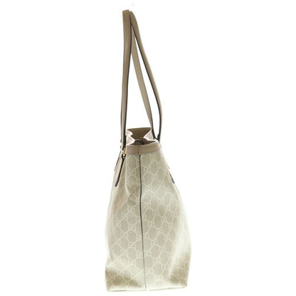 Gucci GG Supreme Ophidia Tote White Ivory Leather Gold
