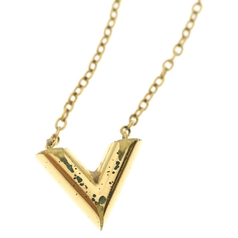 Louis Vuitton Essential Pendant Necklace Gold