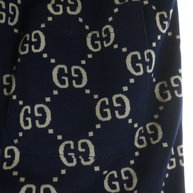 Gucci GG Jacquard Sweatshirt Pants All Over Pattern Navy