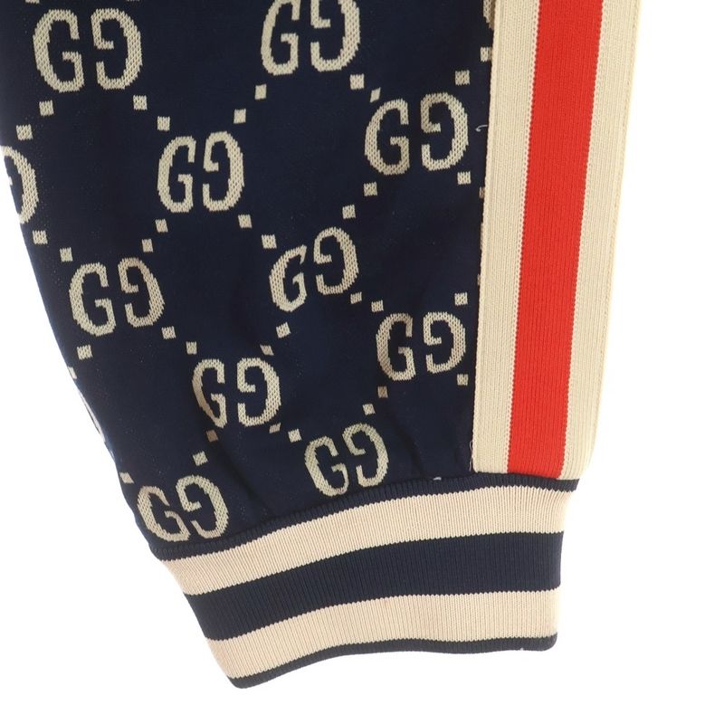 Gucci GG Jacquard Sweatshirt Pants All Over Pattern Navy