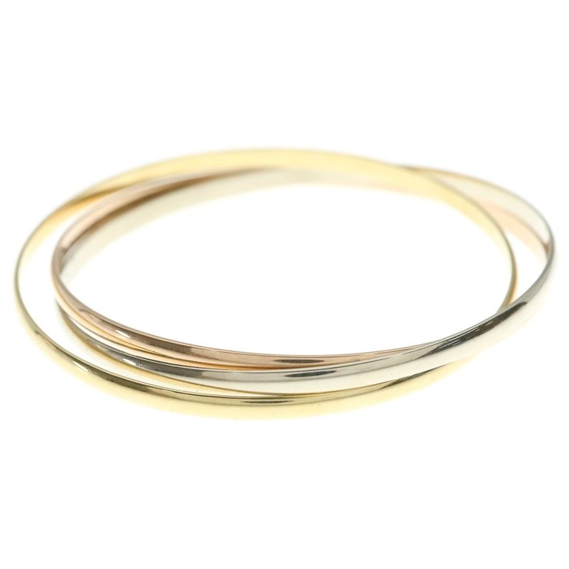 Cartier Trinity Bracelet Triple Bangle Yellow Gold Pink White