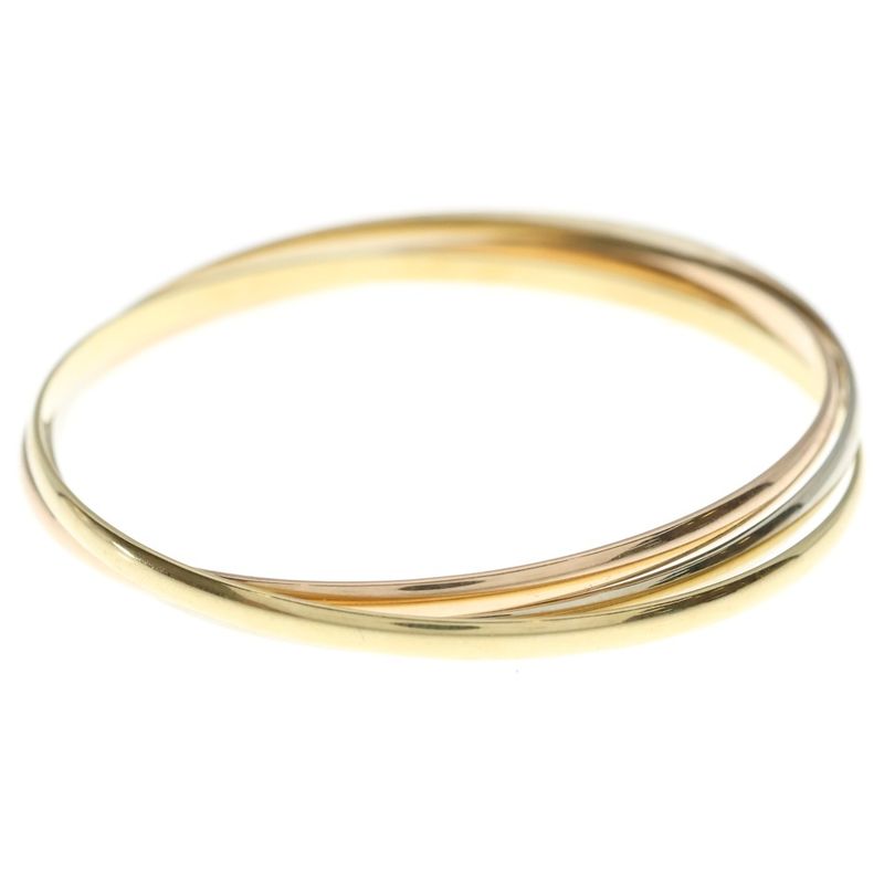 Cartier Trinity Bracelet Triple Bangle Yellow Gold Pink White
