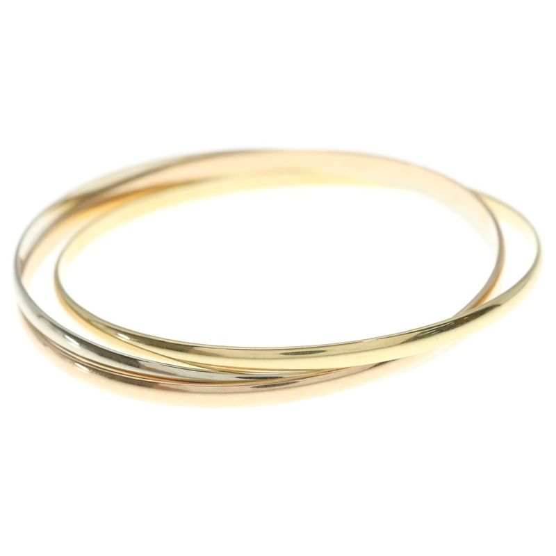 Cartier Trinity Bracelet Triple Bangle Yellow Gold Pink White