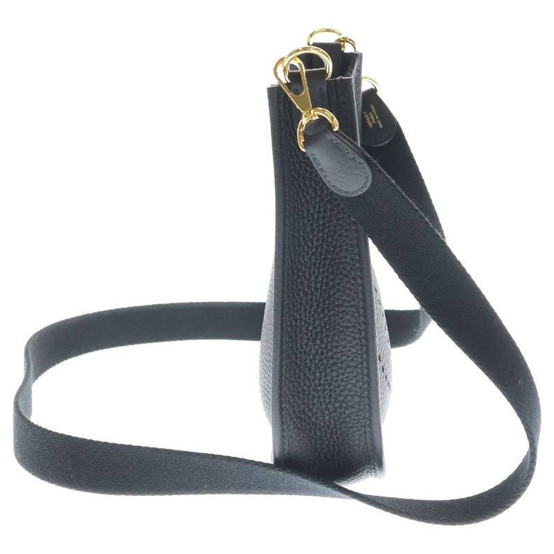 Hermes Evelyne TPM Shoulder Bag Black Taurillon Gold