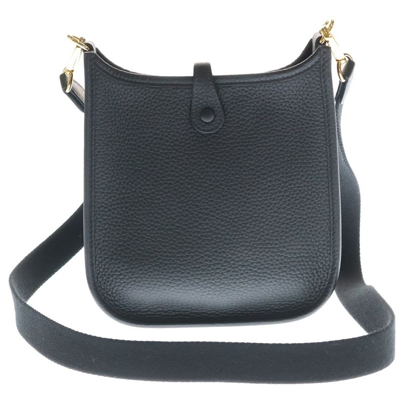 Hermes Evelyne TPM Shoulder Bag Black Taurillon Gold