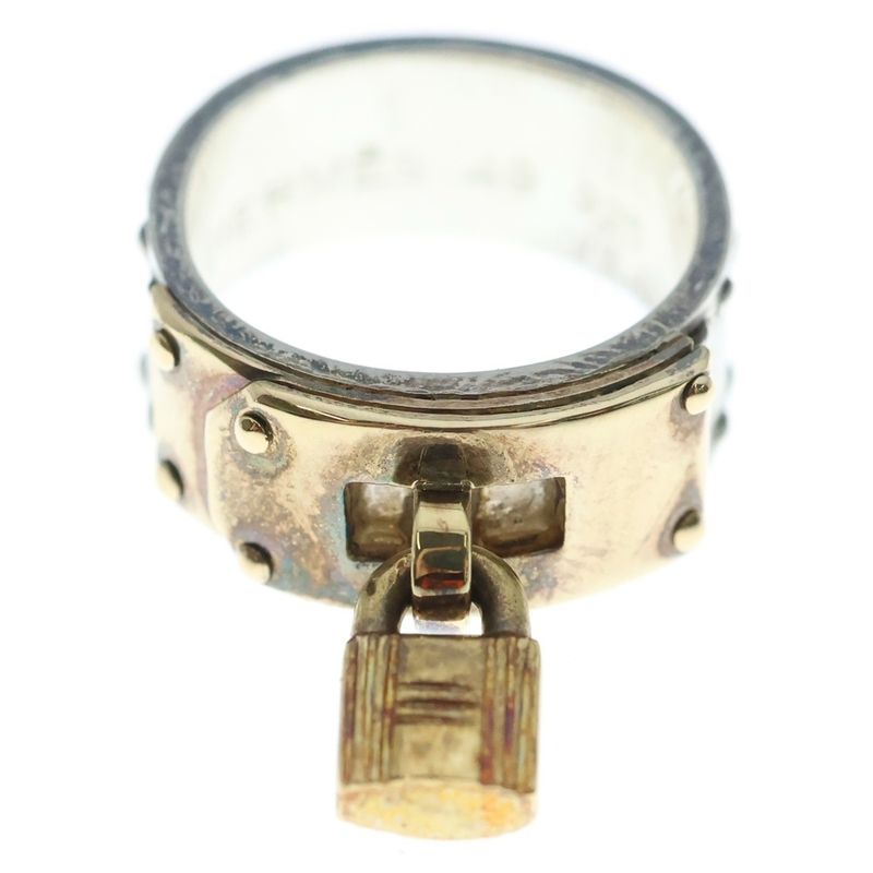 Hermes Kelly Ring Silver Gold 49