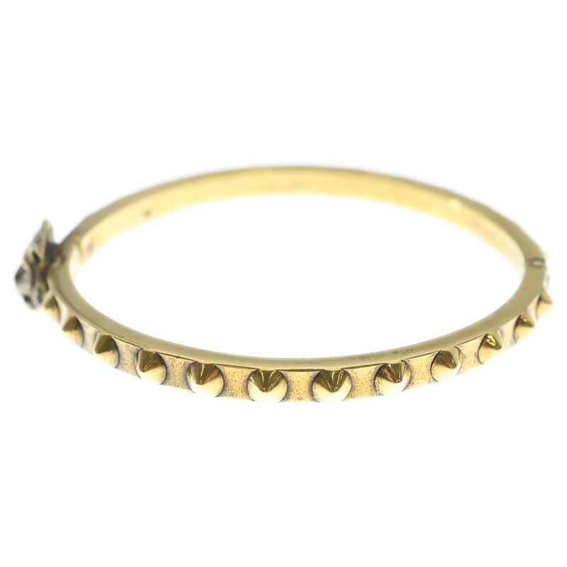 Gucci Cat Head Bangle Bracelet Gold 16c