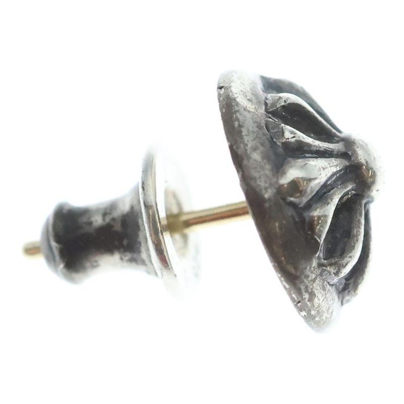 Chrome Hearts Stud Crsbll Cross Ball Earrings Silver