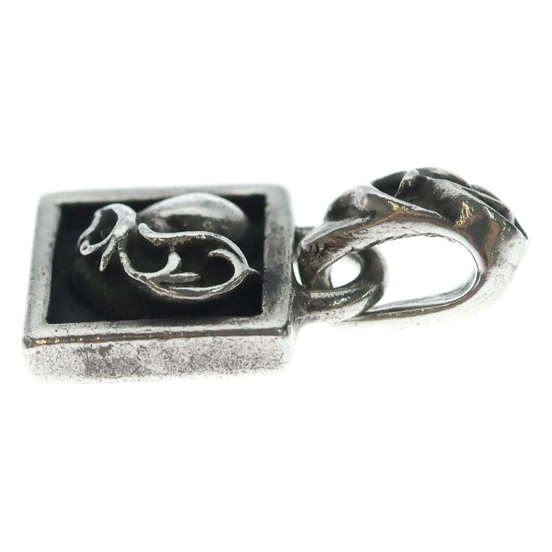 Chrome Hearts Framed Heart Charm Pendant Top Silver