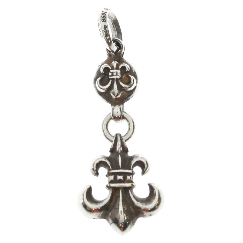Chrome Hearts BS Fleur 1 Ball BS Charm Pendant Top Silver