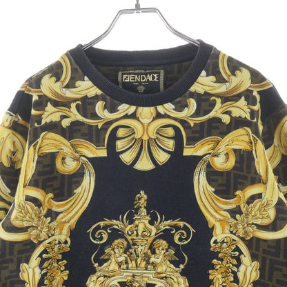 Fendi Fendace Fender Che Zucca Medusa Baroque Allover Print Crew Neck Pullover