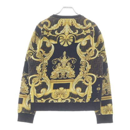 Fendi Fendace Fender Che Zucca Medusa Baroque Allover Print Crew Neck Pullover