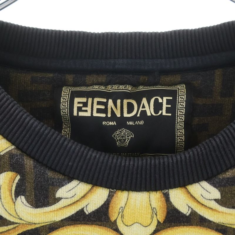 Fendi Fendace Fender Che Zucca Medusa Baroque Allover Print Crew Neck Pullover