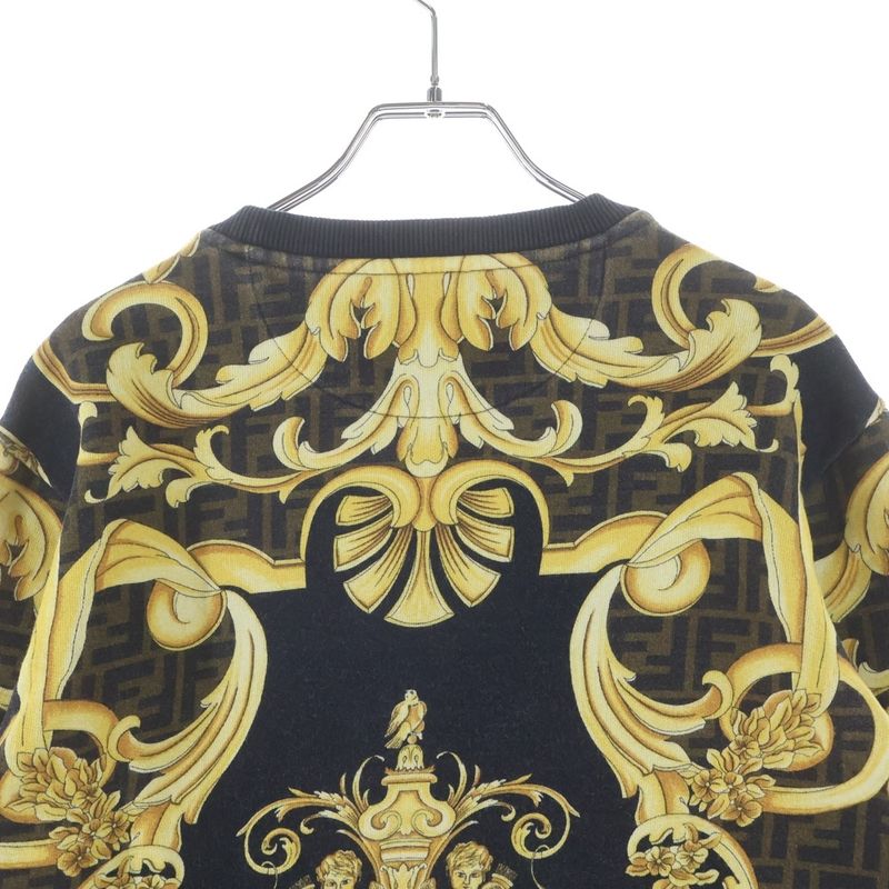 Fendi Fendace Fender Che Zucca Medusa Baroque Allover Print Crew Neck Pullover