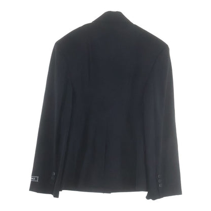 Versace Logo Label Wool Terre Jacket Black