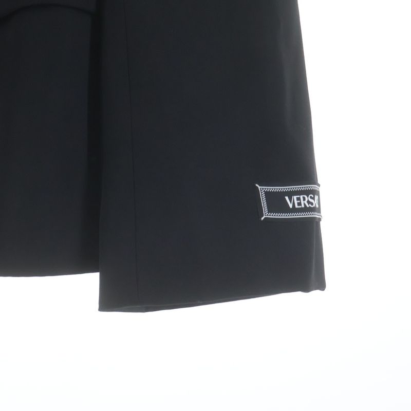 Versace Logo Label Wool Terre Jacket Black