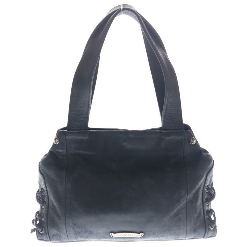Chrome Hearts JJ Dean Small Leather Rider Handbag Black