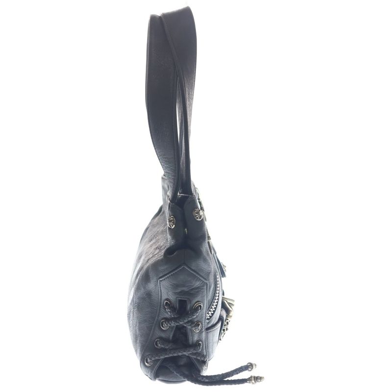 Chrome Hearts JJ Dean Small Leather Rider Handbag Black